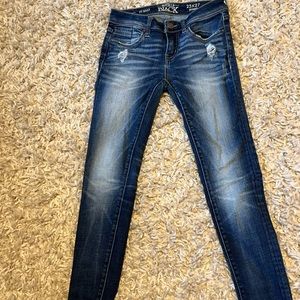 Buckle black ankle skinny